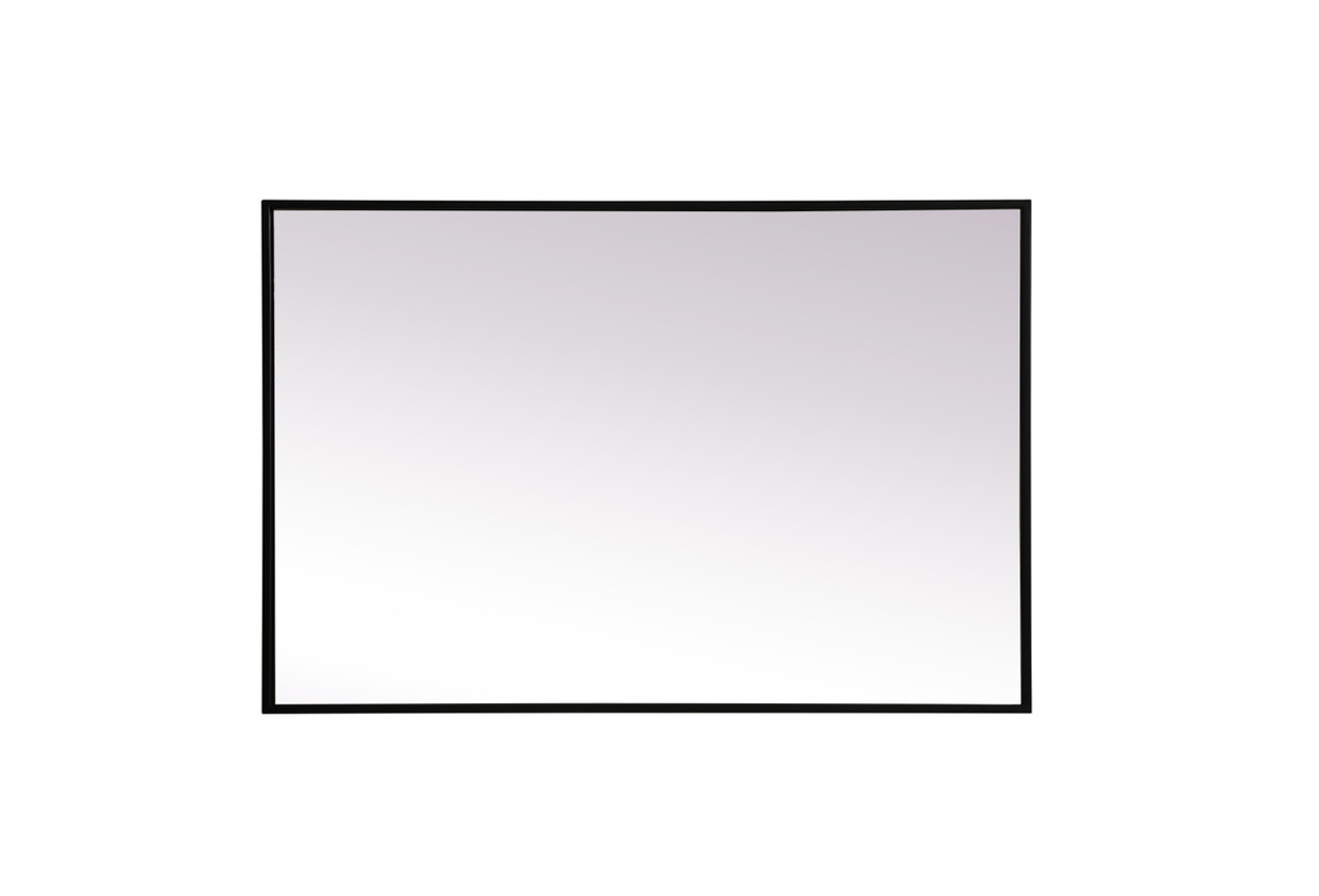 Elegant Decor MR42436BK Metal Frame Rectangle Mirror 24x36 Inch in Black Elegant Decor MR42436BK Metal Frame Rectangle Mirror 24x36 Inch in Black