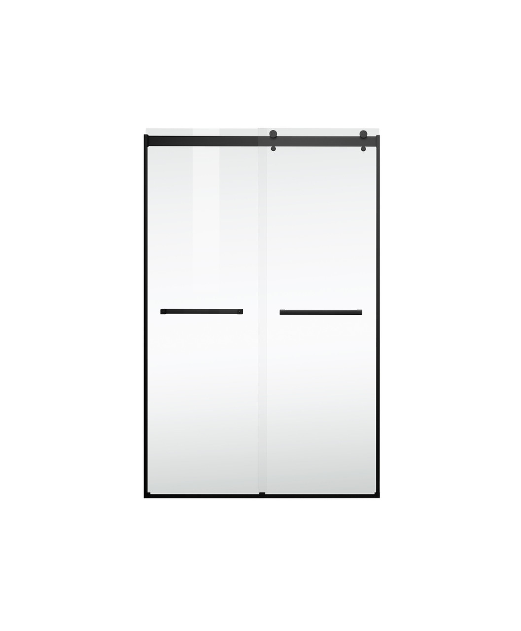 Elegant Kitchen and Bath SD202-4876MBK Frameless shower door 48 x 76 Matte Black