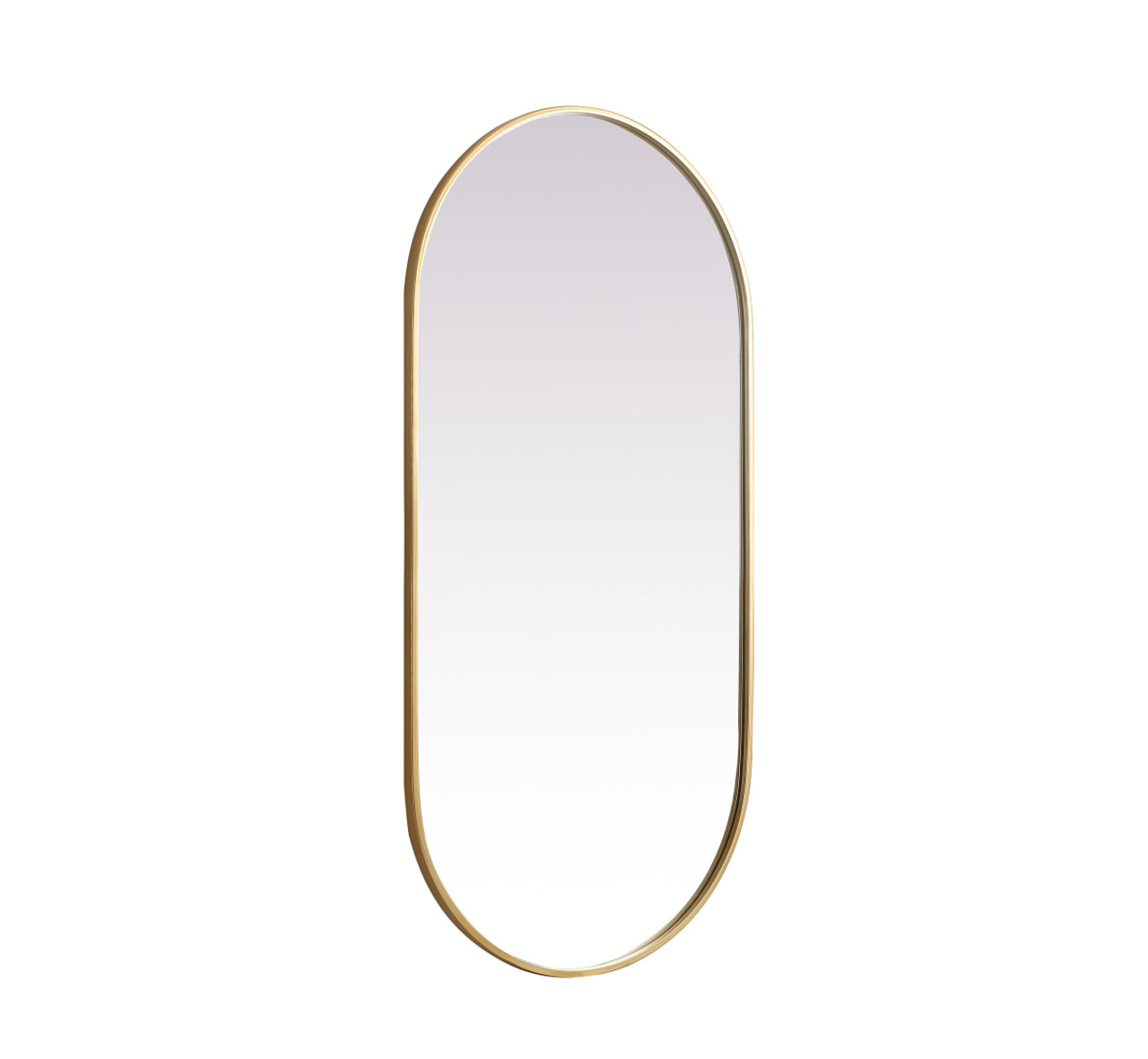 Elegant Decor MR2A2448BRS Metal Frame Oval Mirror 24x48 Inch in Brass Elegant Decor MR2A2448BRS Metal Frame Oval Mirror 24x48 Inch in Brass