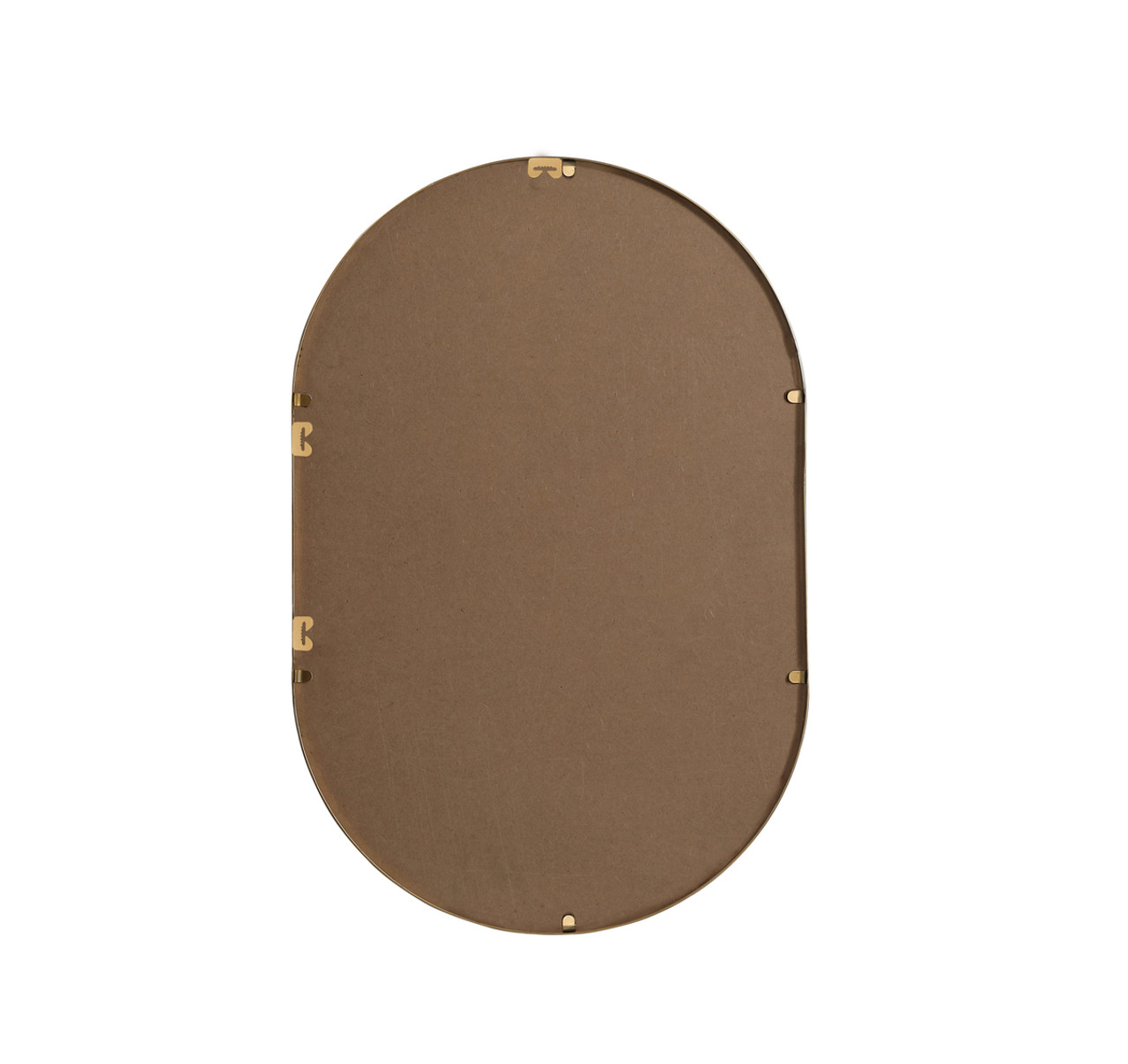 Elegant Decor MR2A2030BRS Metal Frame Oval Mirror 20x30 Inch in Brass