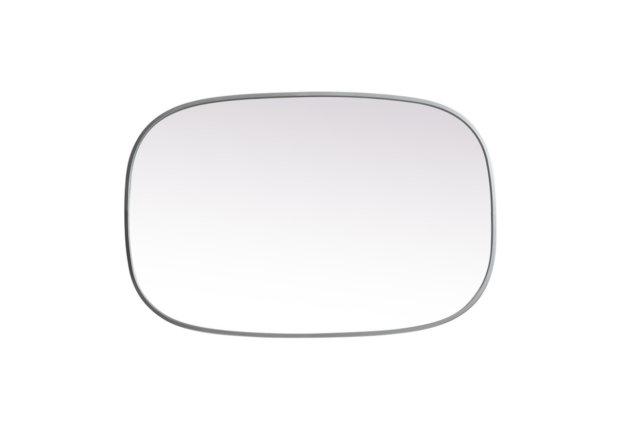 Elegant Decor MR2B2436SIL Metal Frame Oval Mirror 24x36 Inch in Silver Elegant Decor MR2B2436SIL Metal Frame Oval Mirror 24x36 Inch in Silver