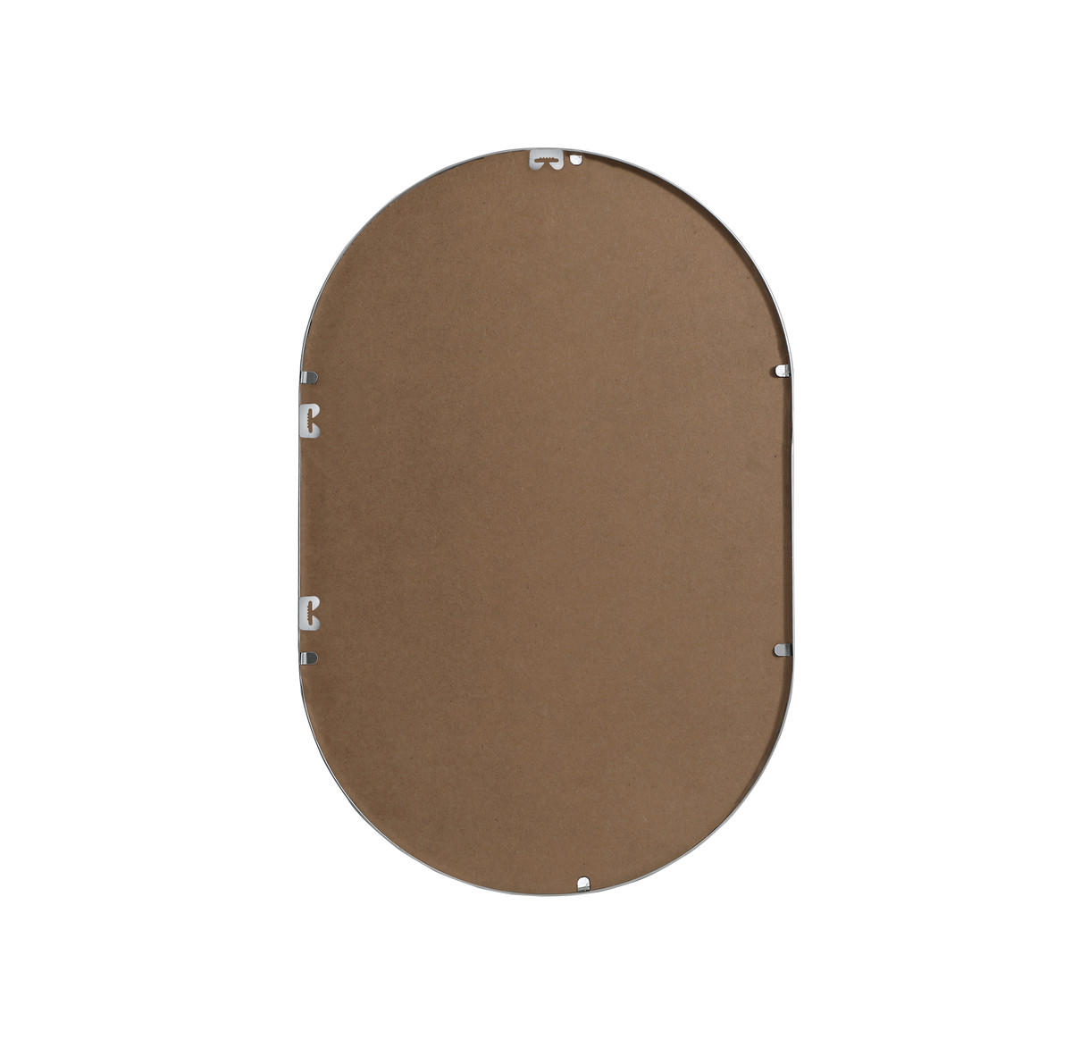 Elegant Decor MR2A2030SIL Metal Frame Oval Mirror 20x30 Inch in Silver