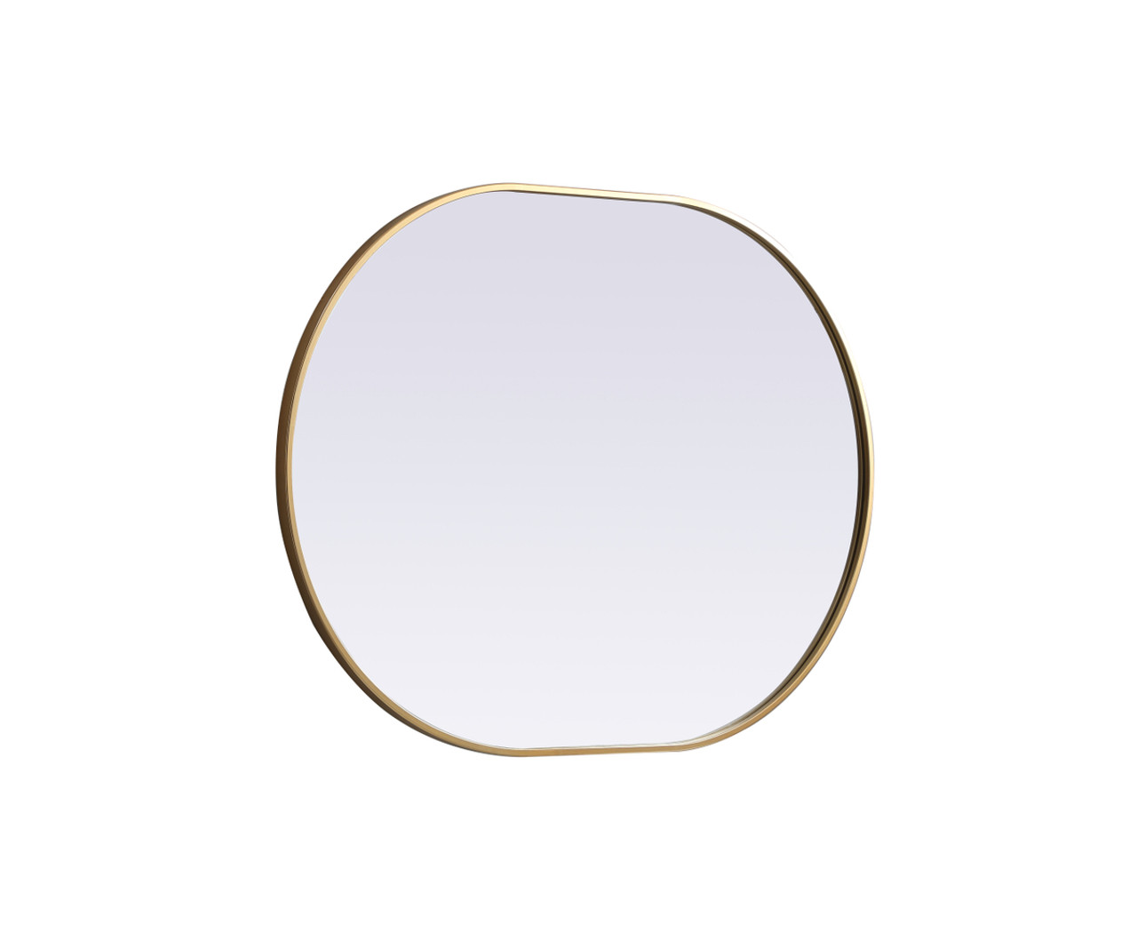 Elegant Decor MR2A3040BRS Metal Frame Oval Mirror 30x40 Inch in Brass