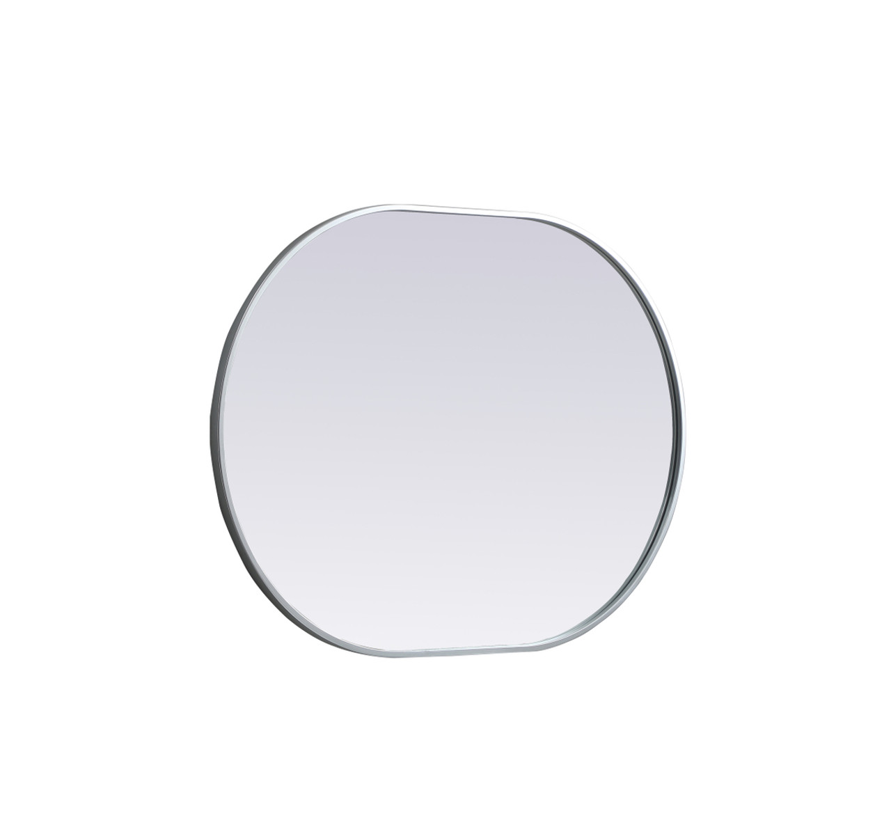 Elegant Decor MR2A2736SIL Metal Frame Oval Mirror 27x36 Inch in Silver