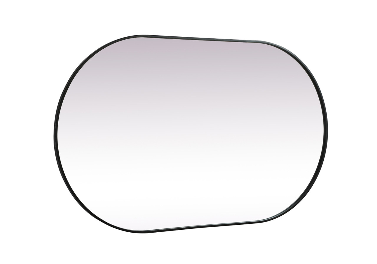 Elegant Decor MR2A3660BLK Metal Frame Oval Mirror 36x60 Inch in Black