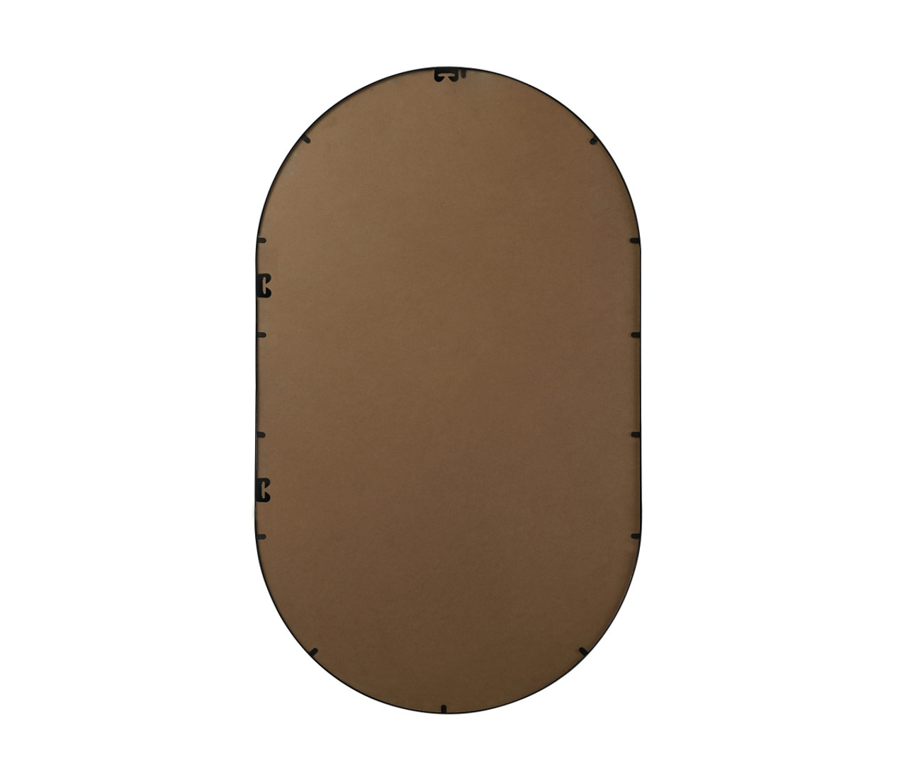 Elegant Decor MR2A3660BLK Metal Frame Oval Mirror 36x60 Inch in Black