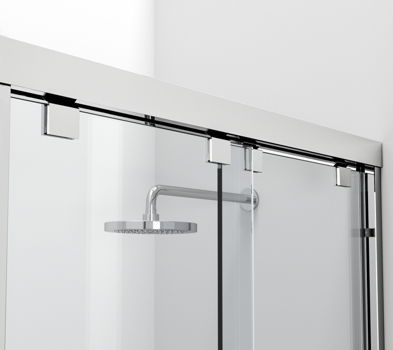 Elegant Kitchen and Bath SD303-4876PCH Semi-frameless shower door 48 x 76 Polished Chrome