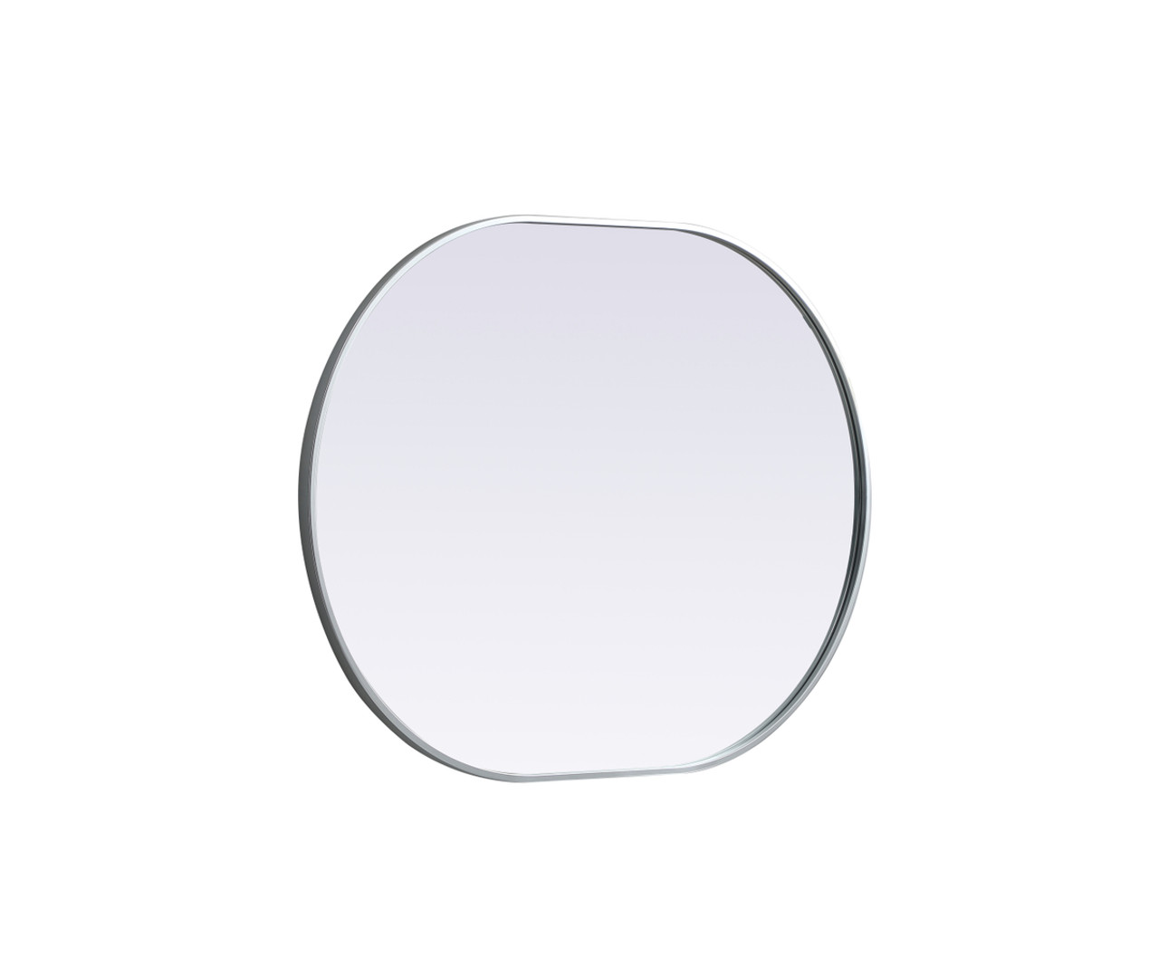 Elegant Decor MR2A3040SIL Metal Frame Oval Mirror 30x40 Inch in Silver
