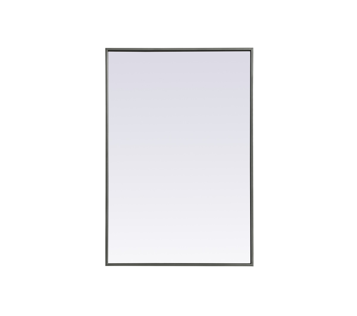 Elegant Decor MR42436S Metal Frame Rectangle Mirror 24x36 Inch in Silver