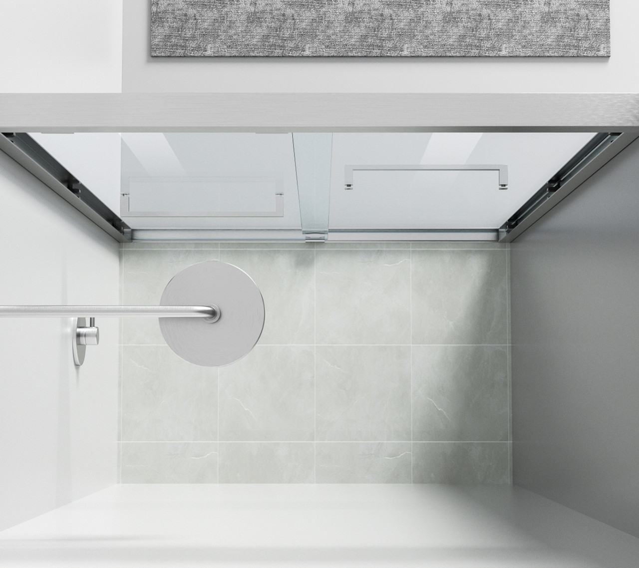 Elegant Kitchen and Bath SD303-6076BNK Semi-frameless shower door 60 x 76 Brushed Nickel