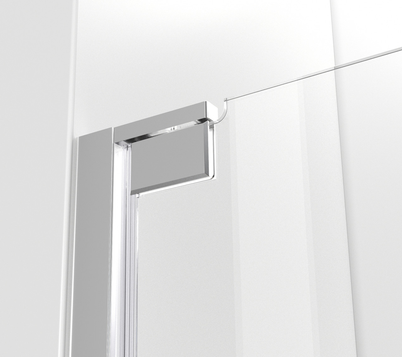 Elegant Kitchen and Bath SD404-6072PCH Semi-frameless hinged shower door 60 x 72 Polished Chrome