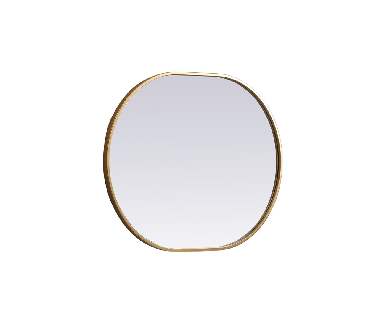 Elegant Decor MR2A2430BRS Metal Frame Oval Mirror 24x30 Inch in Brass