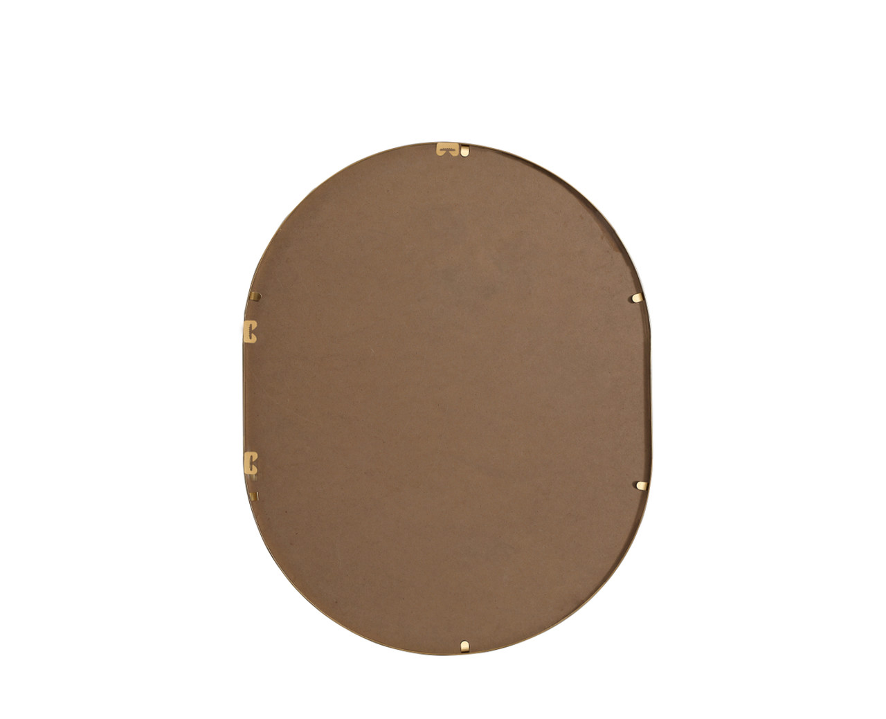 Elegant Decor MR2A2430BRS Metal Frame Oval Mirror 24x30 Inch in Brass