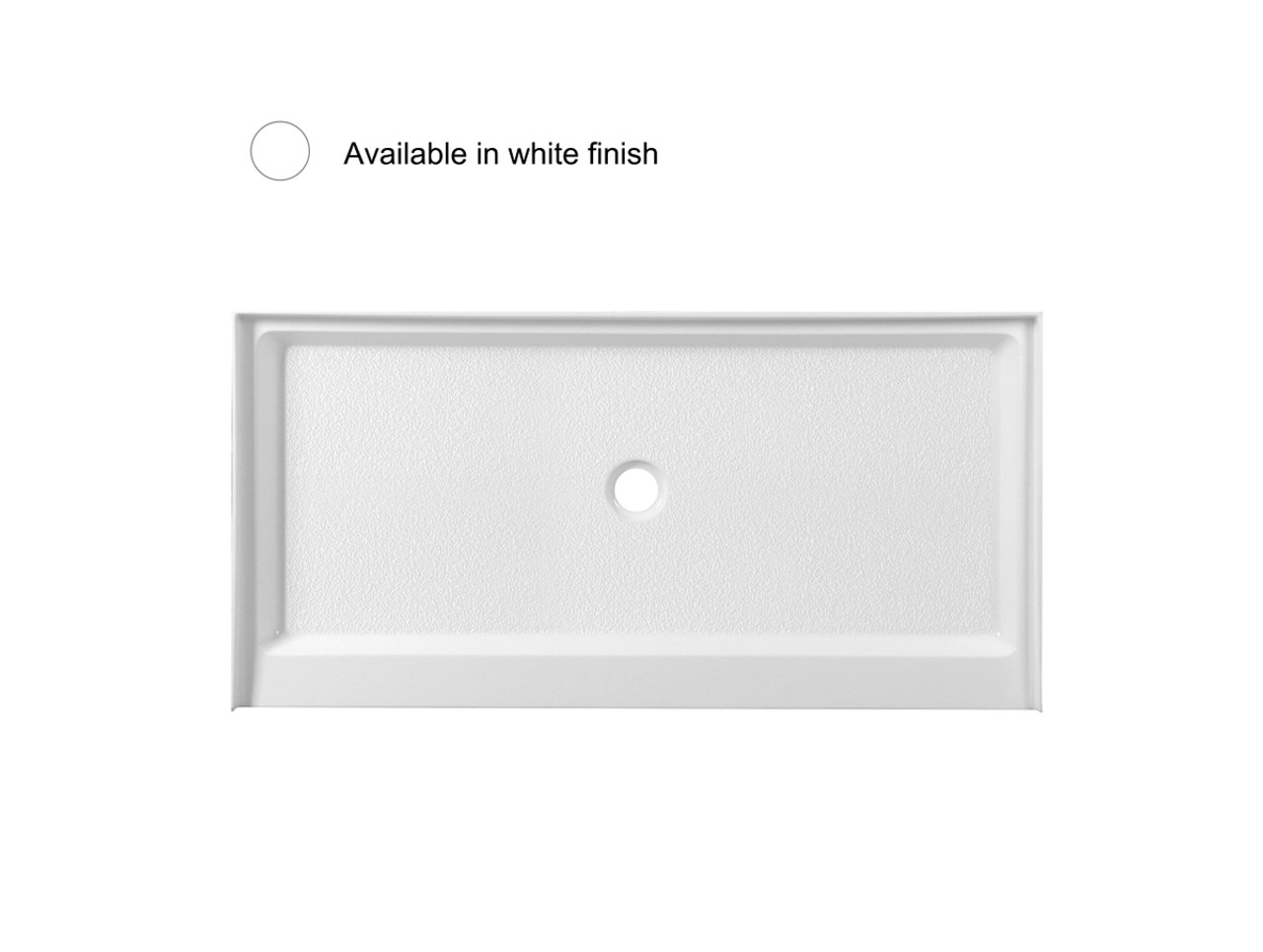 Elegant Kitchen and Bath STY01-C6030 60x30 inch Single threshold shower tray center drain in glossy white