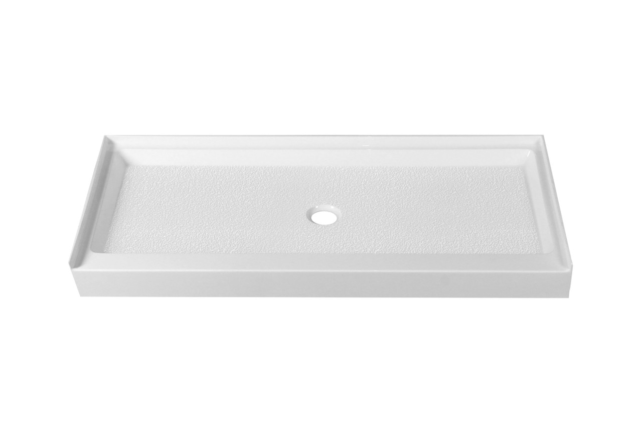 Elegant Kitchen and Bath STY01-C6030 60x30 inch Single threshold shower tray center drain in glossy white