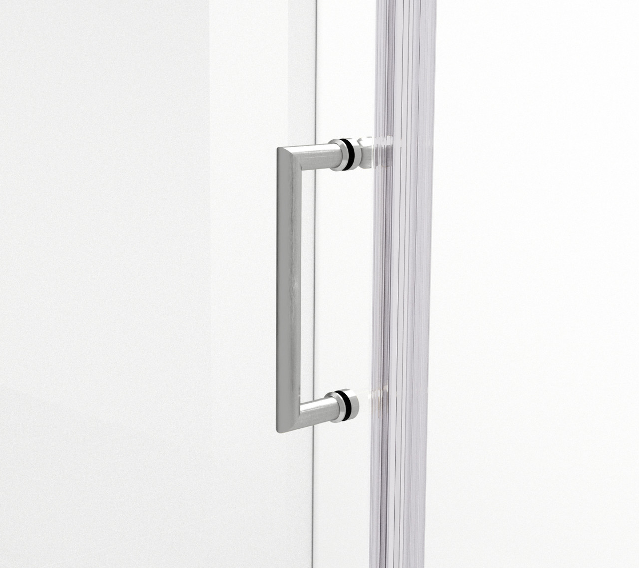 Elegant Kitchen and Bath SD404-6072BNK Semi-frameless hinged shower door 60 x 72 Brushed Nickel