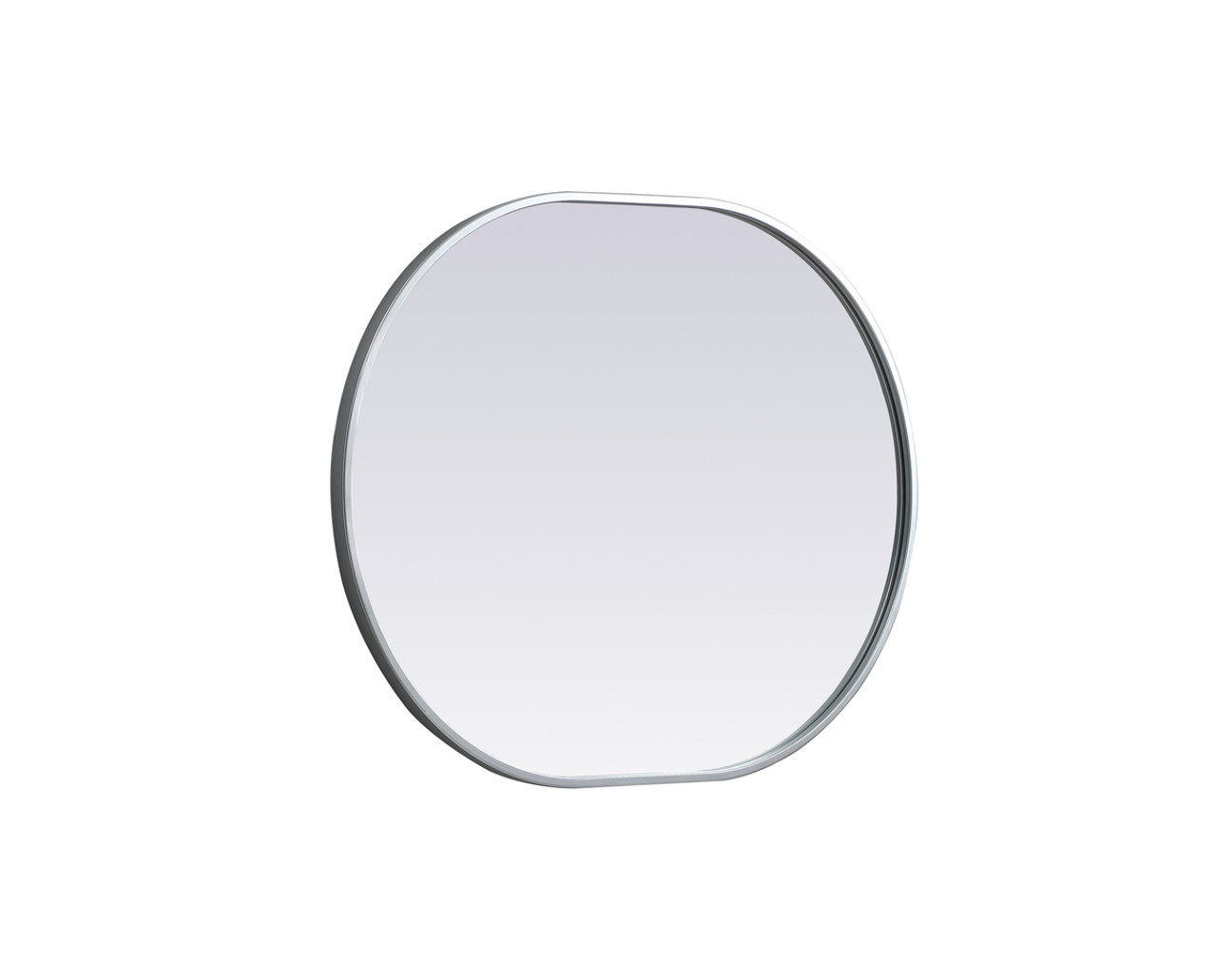 Elegant Decor MR2A2430SIL Metal Frame Oval Mirror 24x30 Inch in Silver