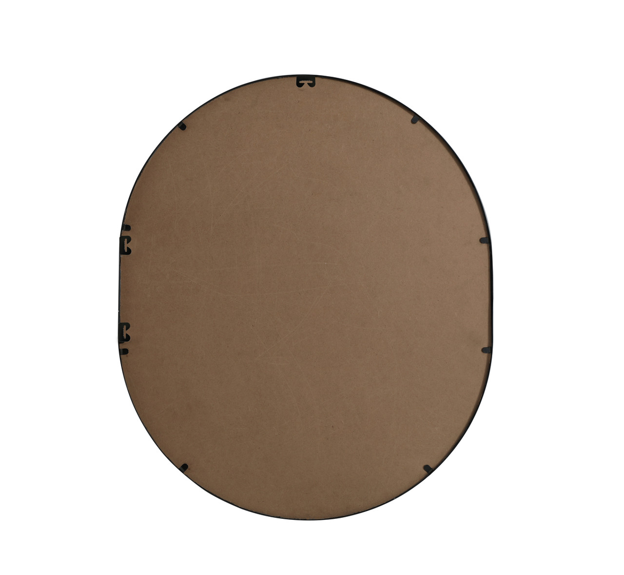 Elegant Decor MR2A3036BLK Metal Frame Oval Mirror 30x36 Inch in Black