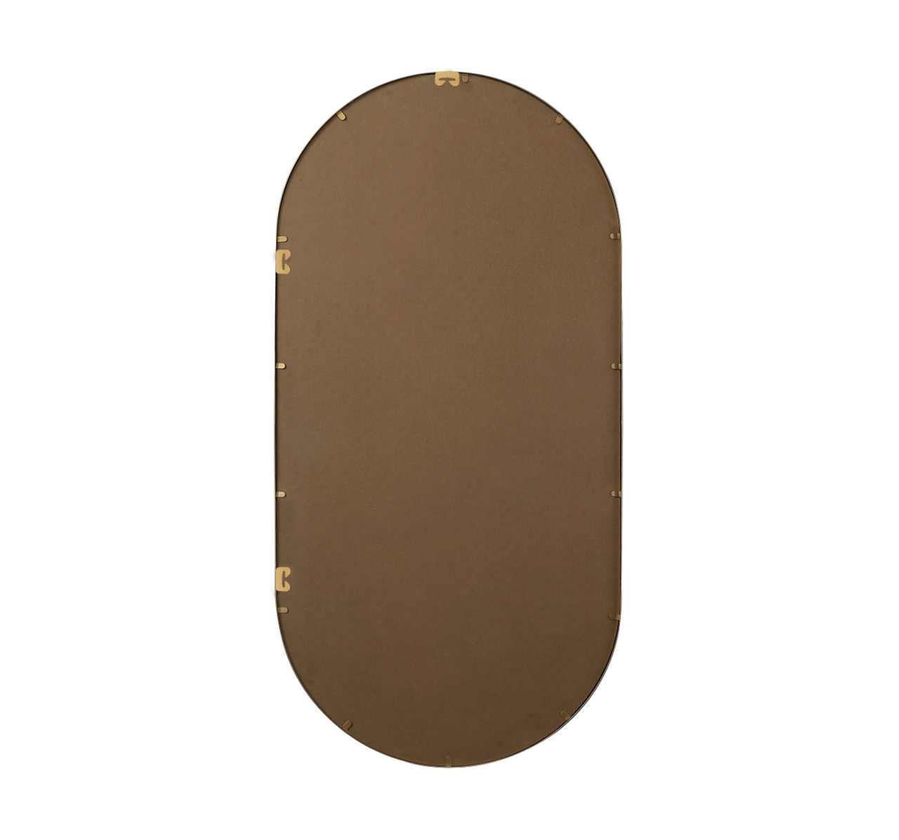 Elegant Decor MR2A3060BRS Metal Frame Oval Mirror 30x60 Inch in Brass
