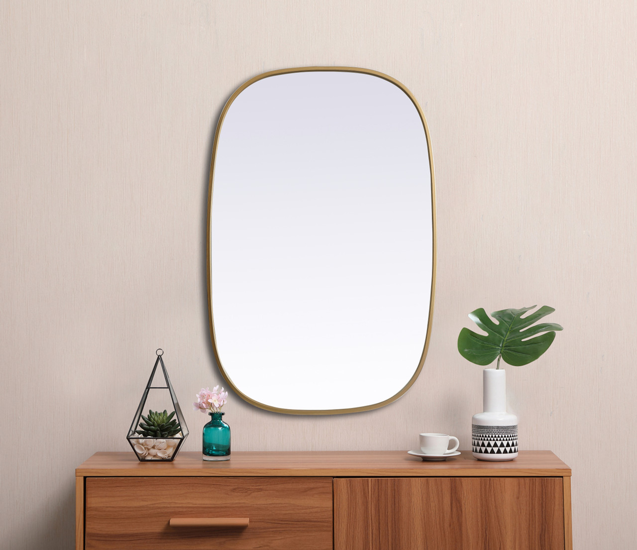 Elegant Decor MR2B2436BRS Metal Frame Oval Mirror 24x36 Inch in Brass Elegant Decor MR2B2436BRS Metal Frame Oval Mirror 24x36 Inch in Brass