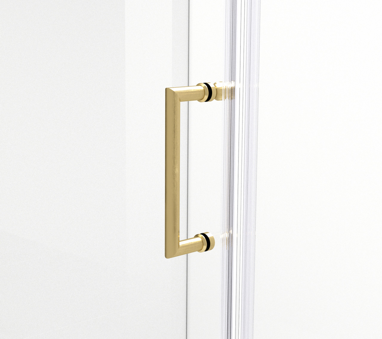 Elegant Kitchen and Bath SD404-4872BGD Semi-frameless hinged shower door 48 x 72 Brushed Gold