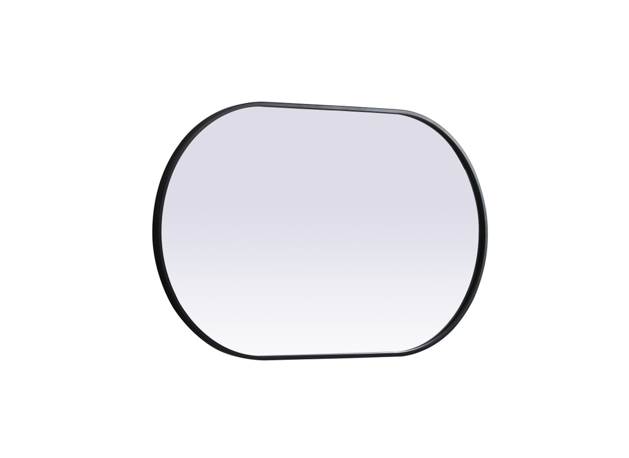 Elegant Decor MR2A2440BLK Metal Frame Oval Mirror 24x40 Inch in Black Elegant Decor MR2A2440BLK Metal Frame Oval Mirror 24x40 Inch in Black