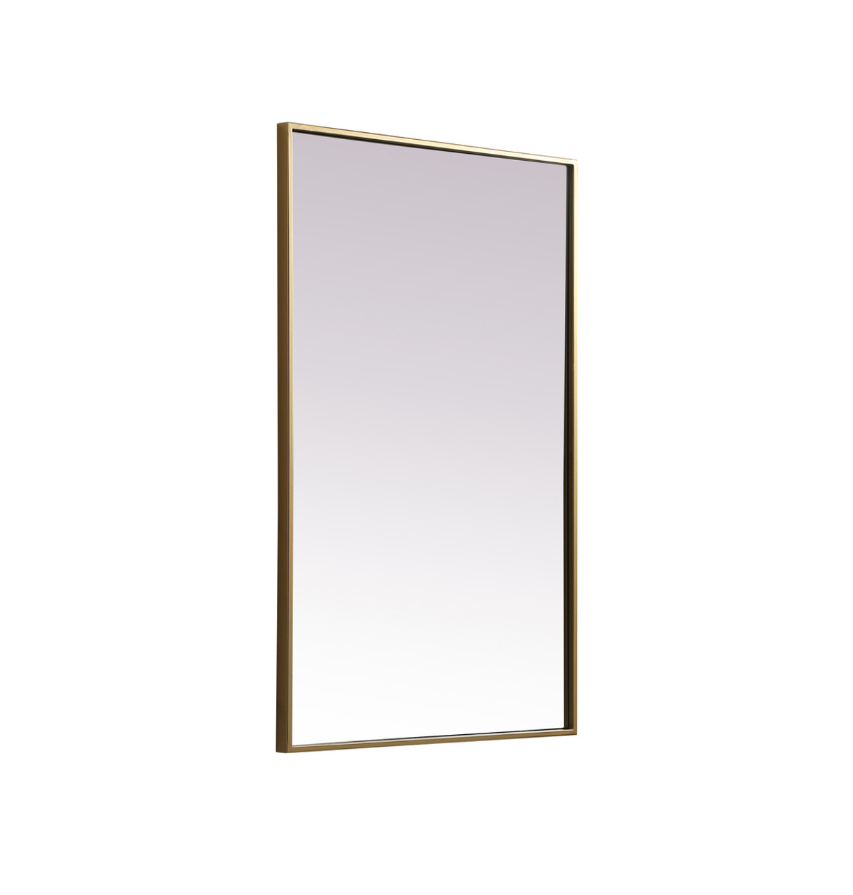 Elegant Decor MR42436BR Metal Frame Rectangle Mirror 24x36 Inch in Brass