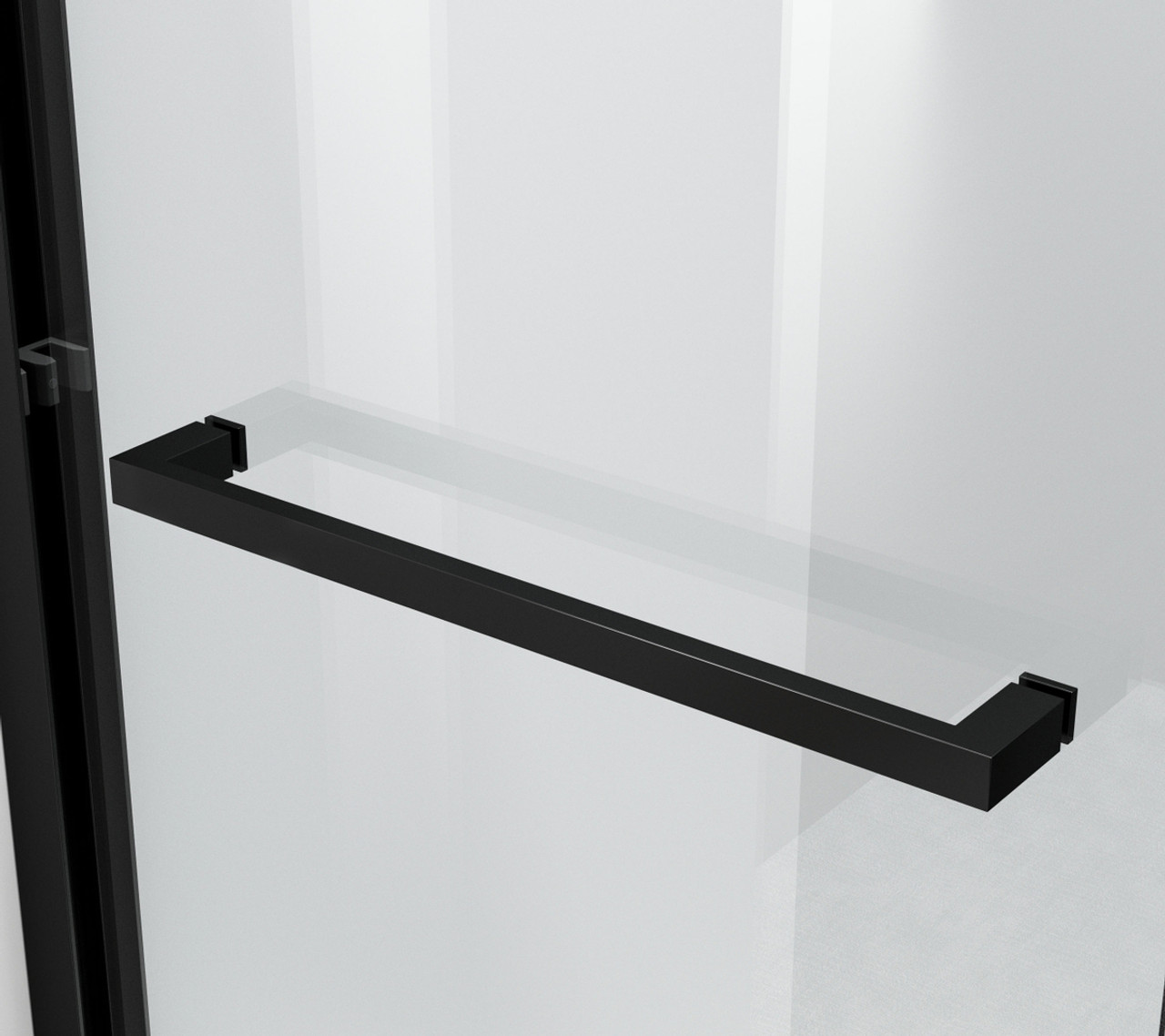 Elegant Kitchen and Bath SD303-6076MBK Semi-frameless shower door 60 x 76 Matte Black