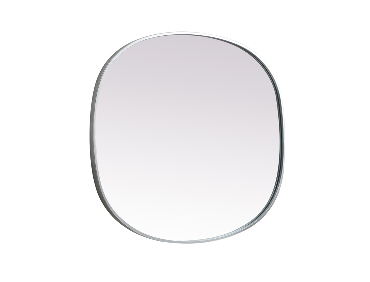 Elegant Decor MR2B3036SIL Metal Frame Oval Mirror 30x36 Inch in Silver
