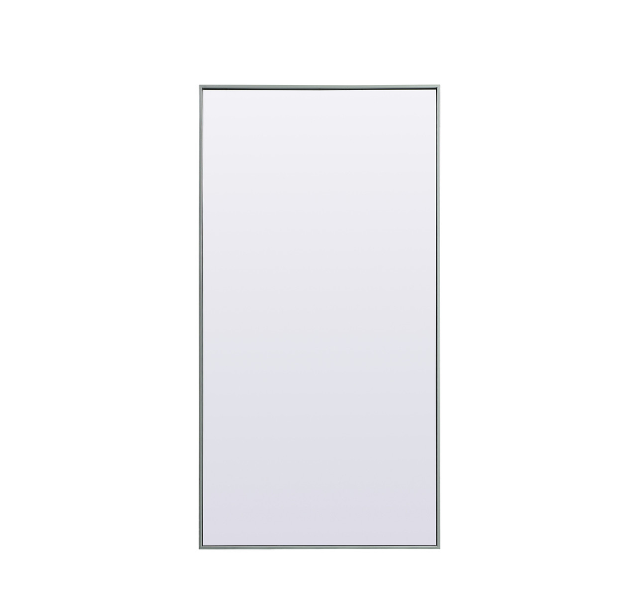 Elegant Decor MR4FL3060S Metal Frame Rectangle Full Length Mirror 30x60 Inch in Silver