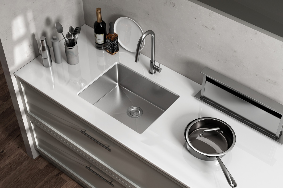 Elegant Kitchen and Bath SK10123 Stainless Steel undermount kitchen sink L23'' x W18'' x H10"