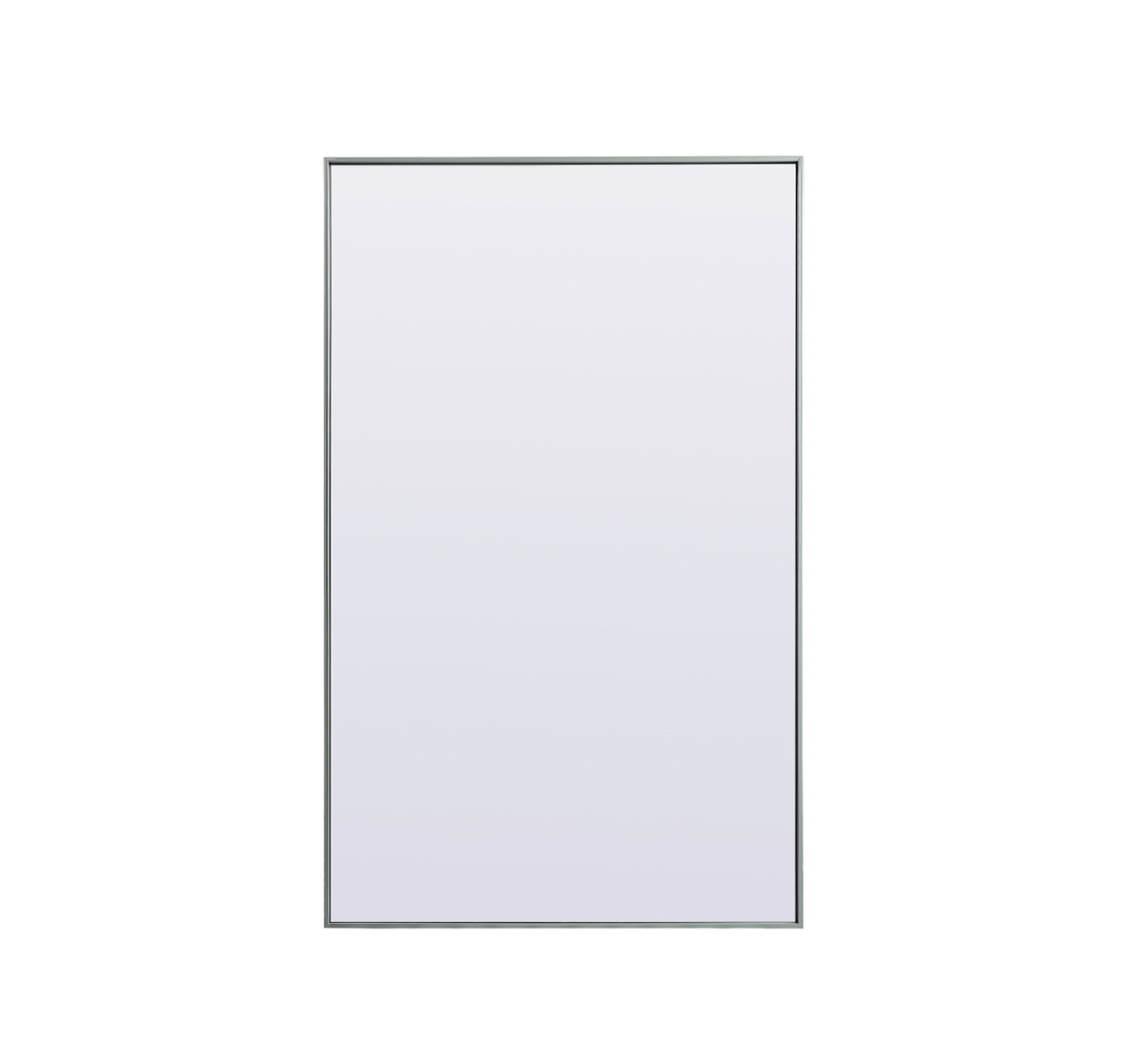 Elegant Decor MR4FL3660S Metal Frame Rectangle Full Length Mirror 36x60 Inch in Silver