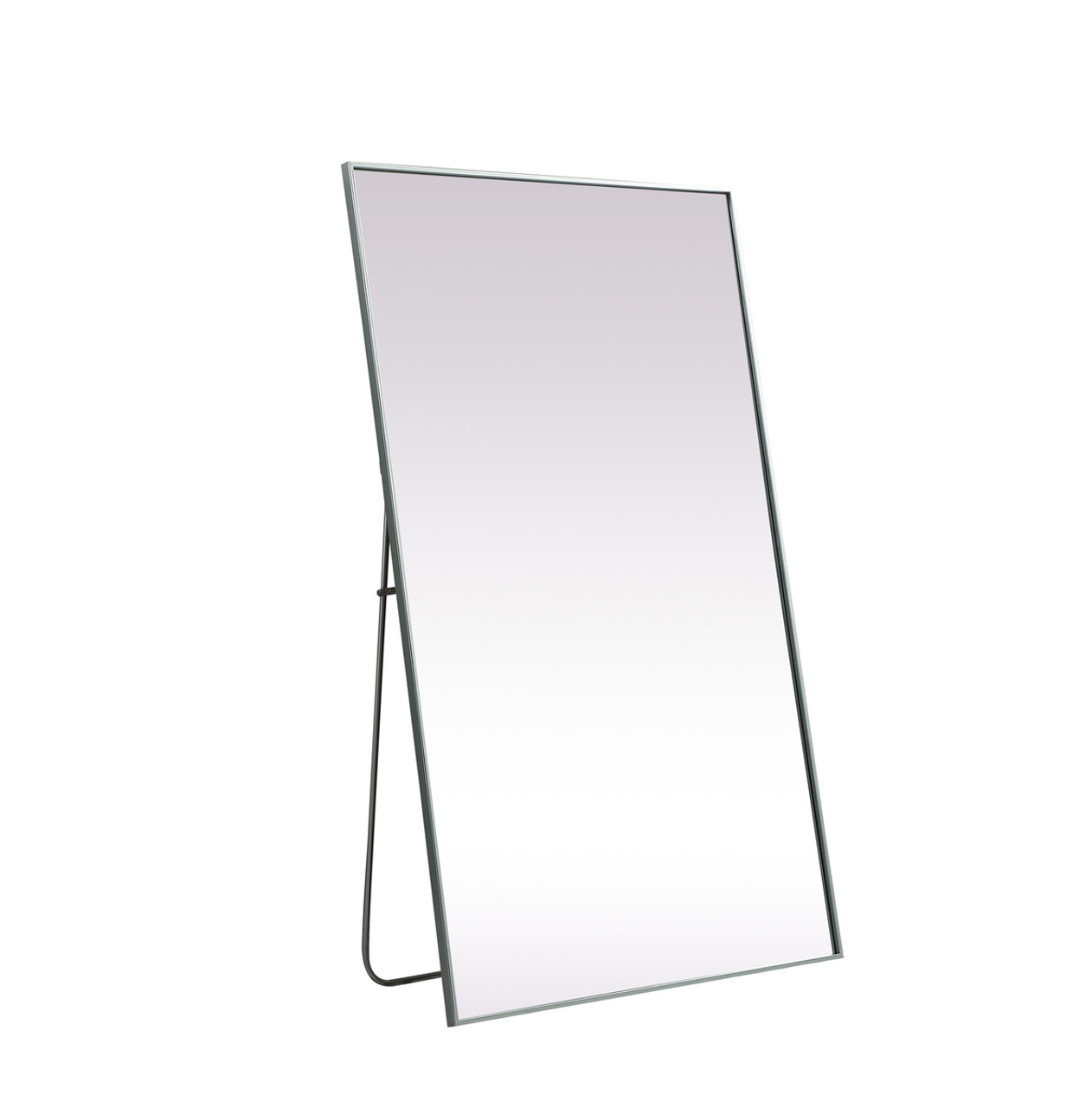 Elegant Decor MR4FL3660S Metal Frame Rectangle Full Length Mirror 36x60 Inch in Silver