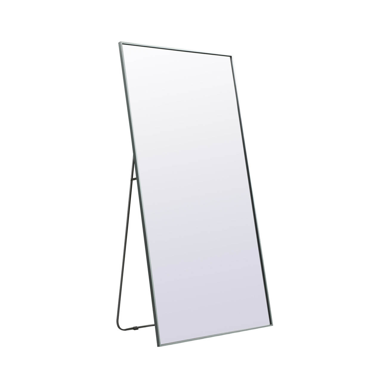 Elegant Decor MR4FL3672S Metal Frame Rectangle Full Length Mirror 36x72 Inch in Silver