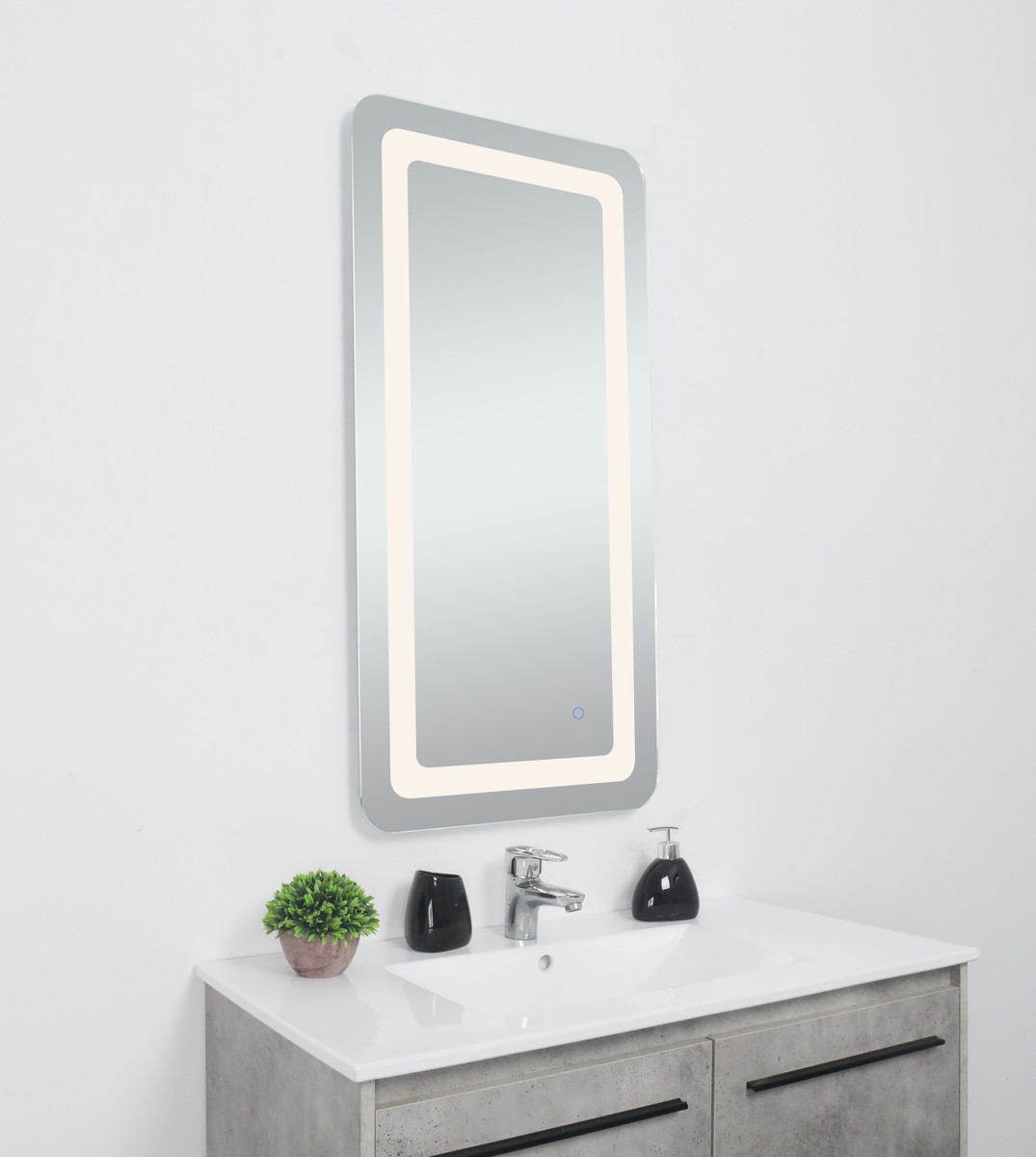 Elegant Decor MRE32740 Genesis 27in x 40in soft edge LED mirror