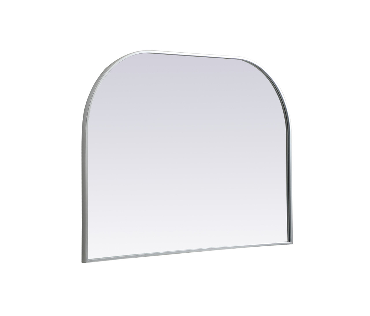 Elegant Decor MR1B4230SIL Metal Frame Arch Mirror 42x30 Inch in Silver