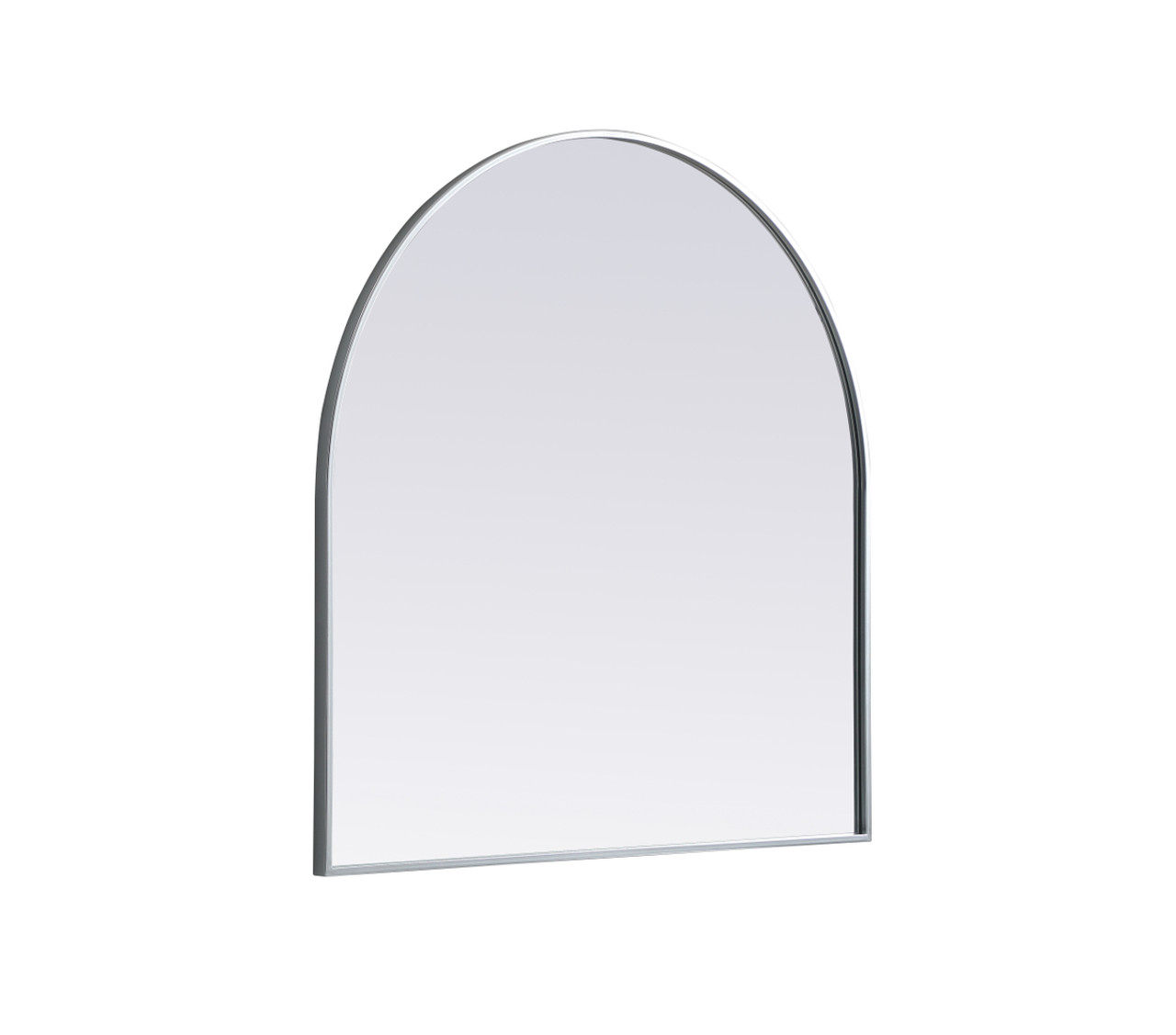 Elegant Decor MR1A3636SIL Metal Frame Arch Mirror 36x36 Inch in Silver