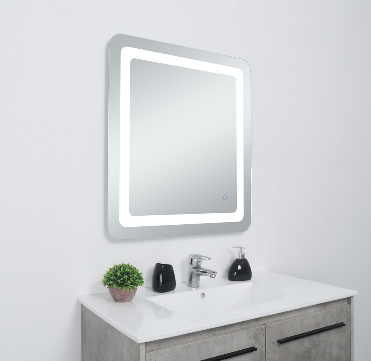 Elegant Decor MRE32430 Genesis 24in x 30in soft edge LED mirror