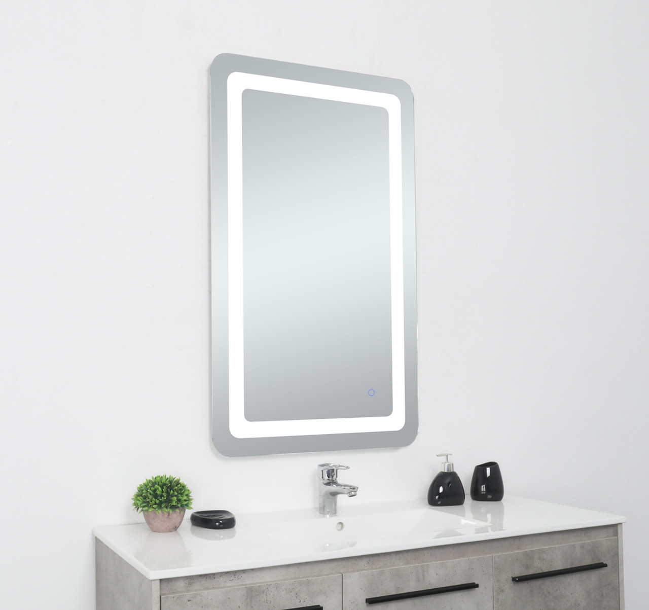 Elegant Decor MRE32040 Genesis 20in x 40in soft edge LED mirror