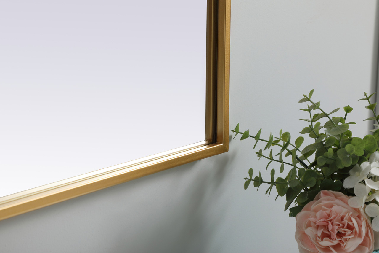 Elegant Decor MR1A3342BRS Metal Frame Arch Mirror 33x42 Inch in Brass Elegant Decor MR1A3342BRS Metal Frame Arch Mirror 33x42 Inch in Brass