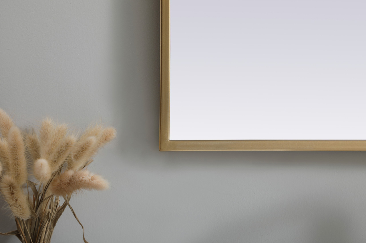 Elegant Decor MR1A2440BRS Metal Frame Arch Mirror 24x40 Inch in Brass Elegant Decor MR1A2440BRS Metal Frame Arch Mirror 24x40 Inch in Brass