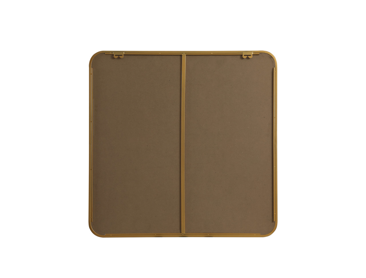 Elegant Decor MR803030BR Soft corner metal square mirror 30x30 inch in Brass