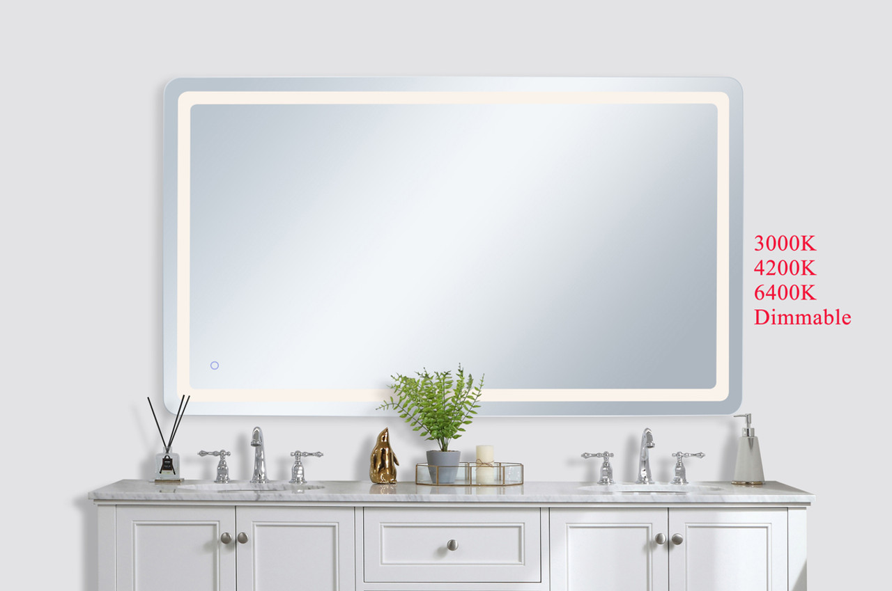 Elegant Decor MRE34272 Genesis 42in x 72in soft edge LED mirror