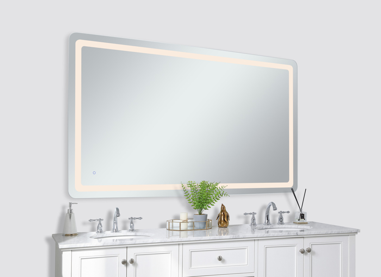 Elegant Decor MRE34272 Genesis 42in x 72in soft edge LED mirror