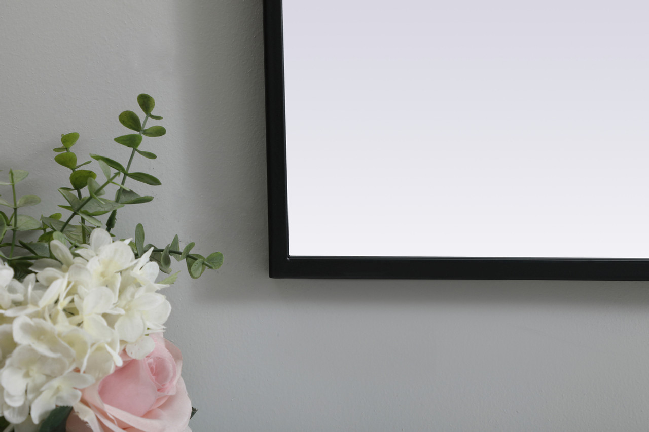 Elegant Decor MR1A3324BLK Metal Frame Arch Mirror 33x24 Inch in Black Elegant Decor MR1A3324BLK Metal Frame Arch Mirror 33x24 Inch in Black