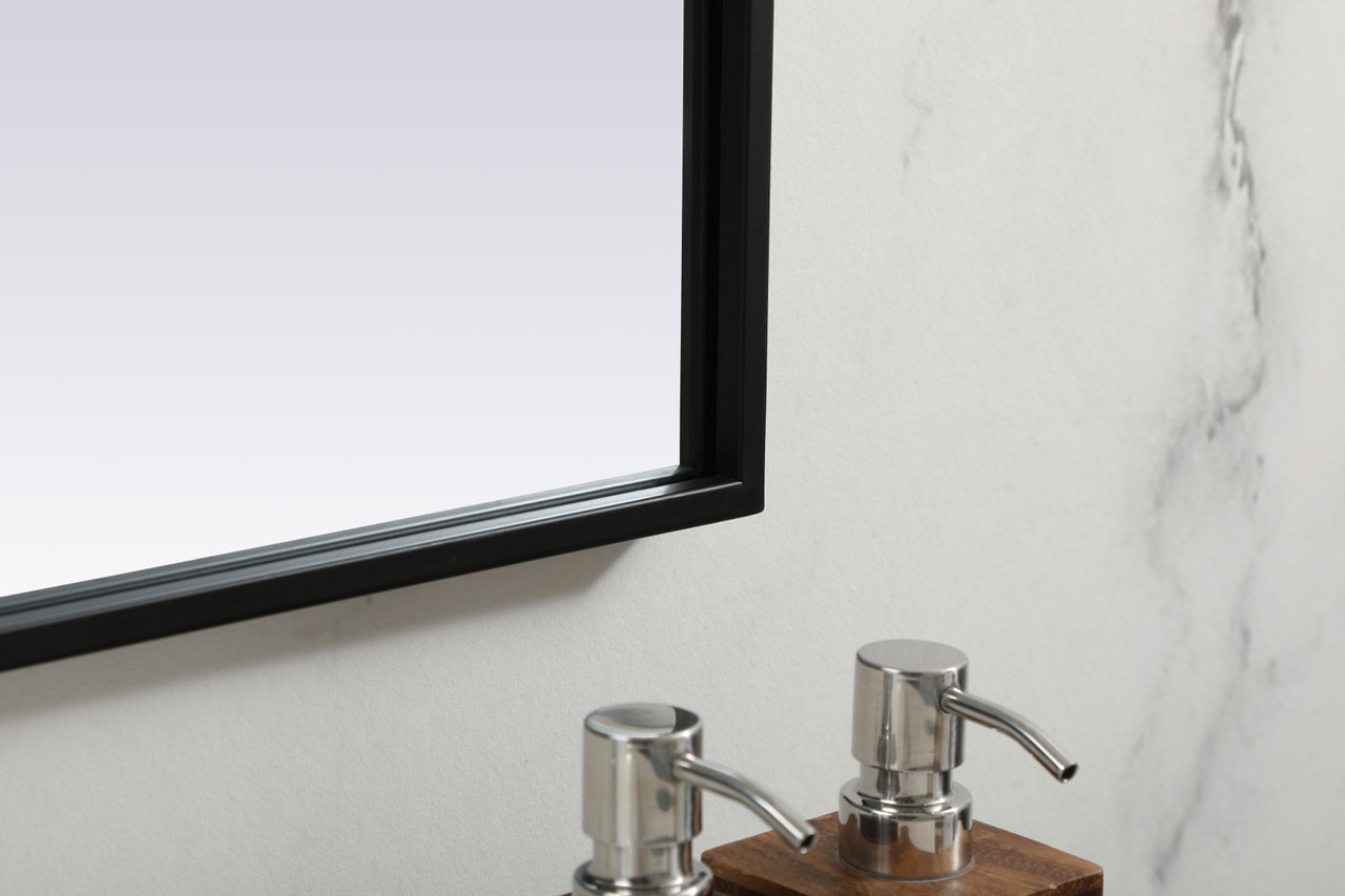 Elegant Decor MR1B4234BLK Metal Frame Arch Mirror 42x34 Inch in Black Elegant Decor MR1B4234BLK Metal Frame Arch Mirror 42x34 Inch in Black