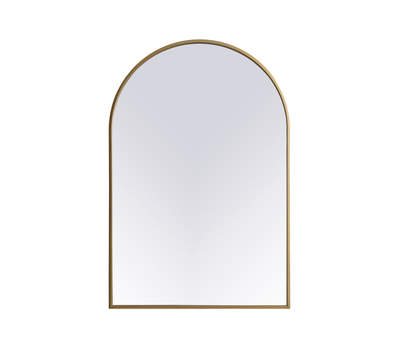 Elegant Decor MR1A2436BRS Metal Frame Arch Mirror 24x36 Inch in Brass Elegant Decor MR1A2436BRS Metal Frame Arch Mirror 24x36 Inch in Brass