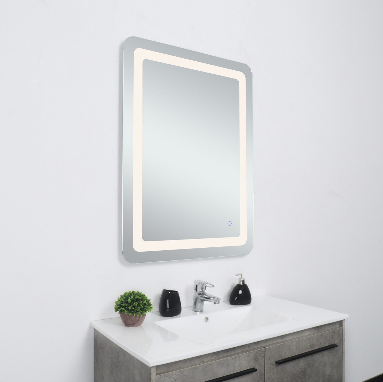 Elegant Decor MRE32736 Genesis 27in x 36in soft edge LED mirror