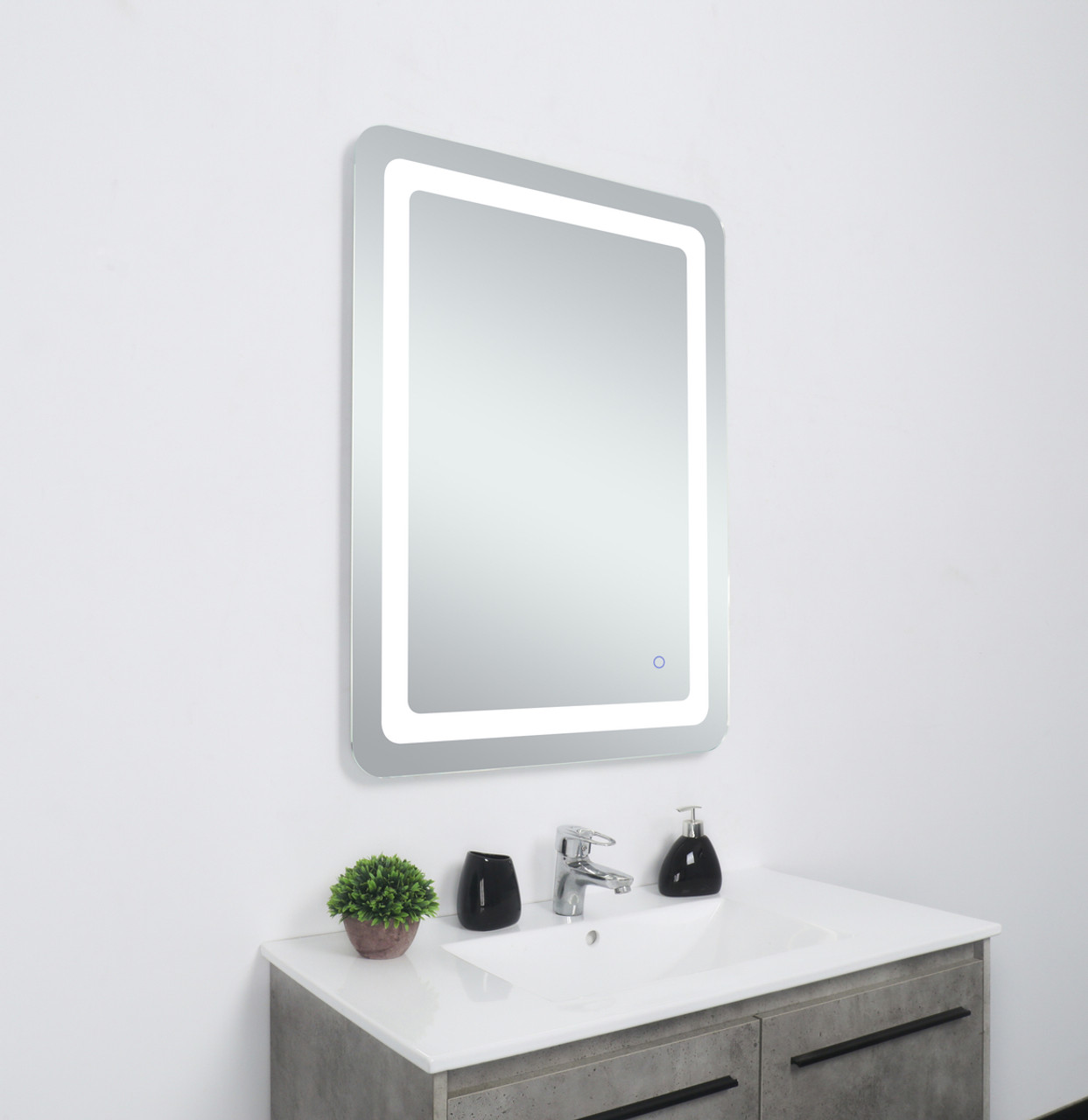 Elegant Decor MRE32736 Genesis 27in x 36in soft edge LED mirror