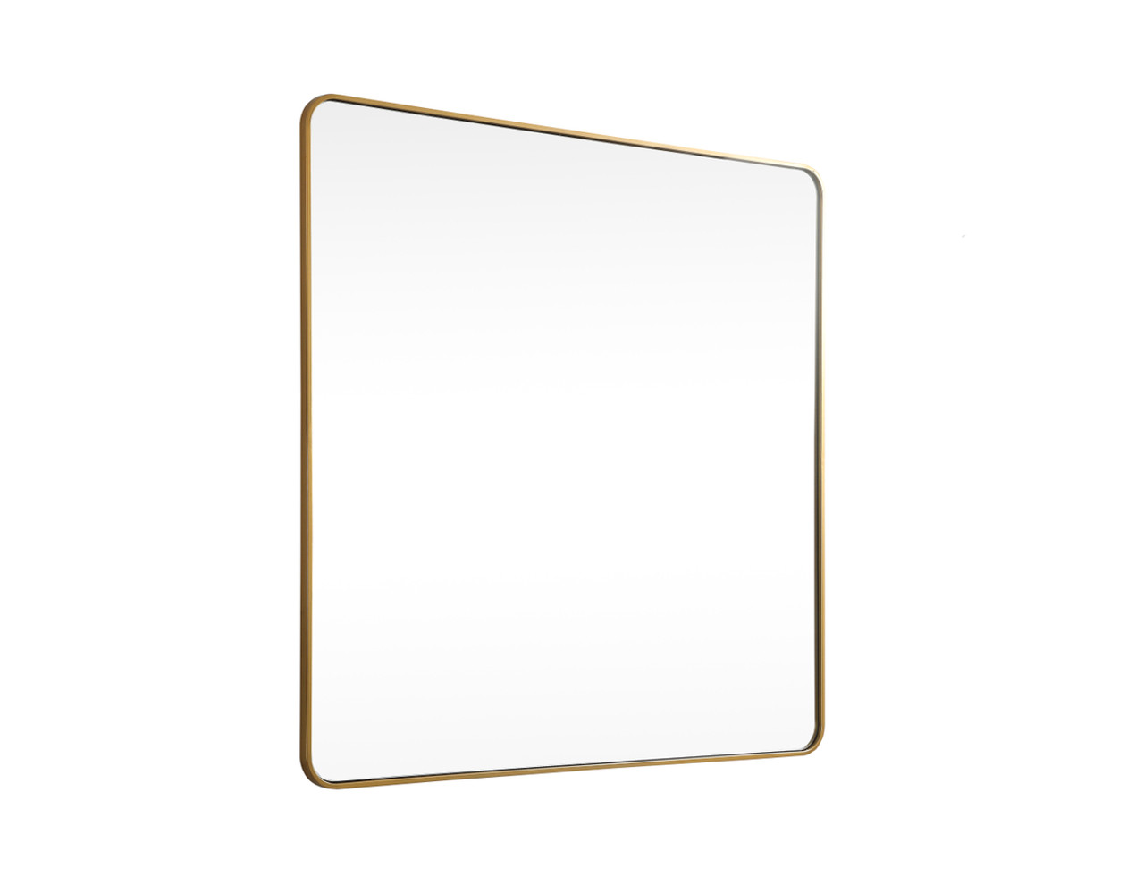 Elegant Decor MR804242BR Soft corner metal square mirror 42x42 inch in Brass Elegant Decor MR804242BR Soft corner metal square mirror 42x42 inch in Brass